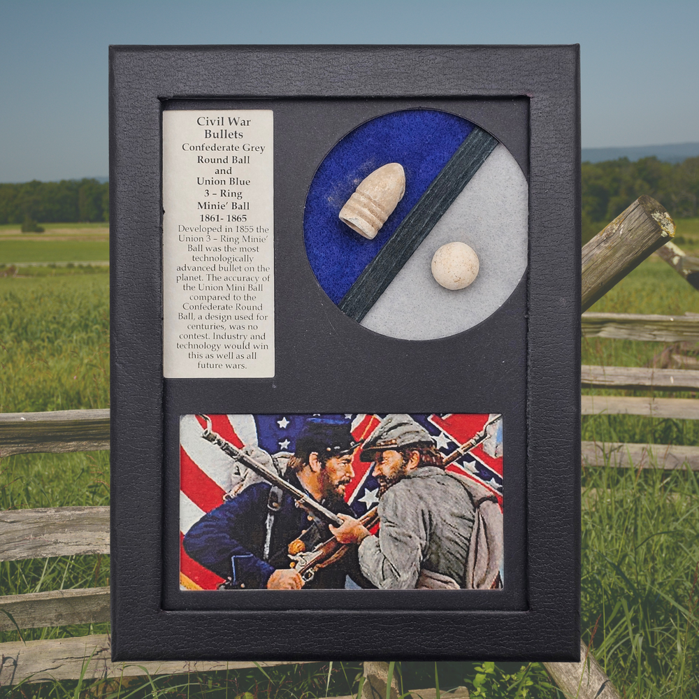 Civil War Bullet Display Frame