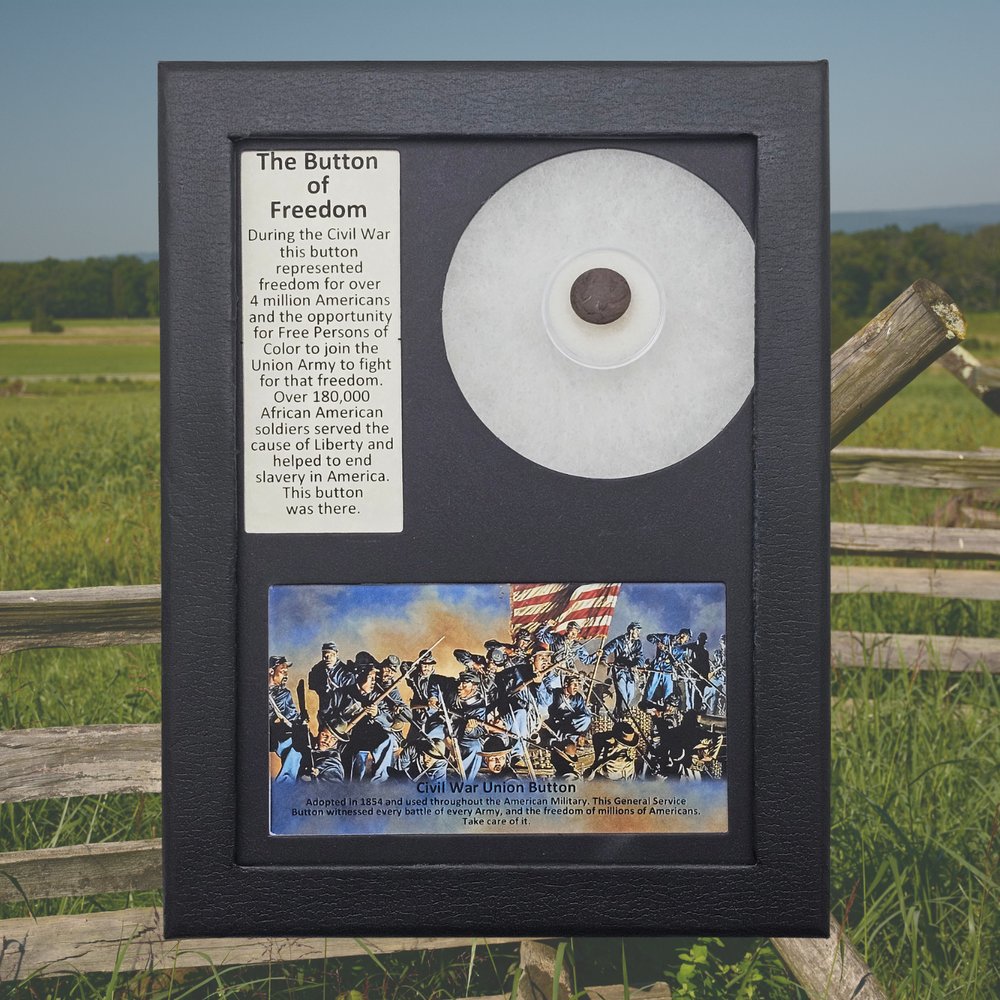 Civil War Union Army Button Display
