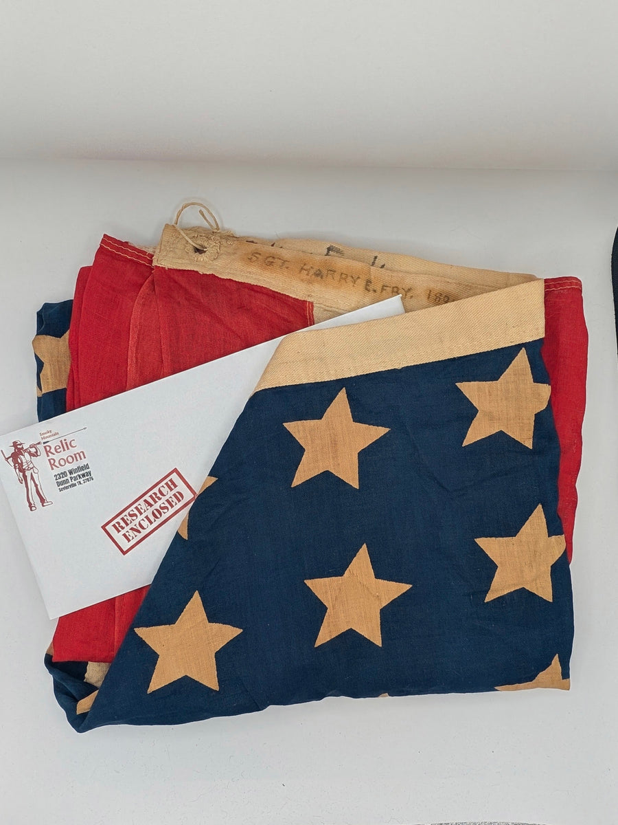 WWI 48-Star American Flag Identified to Sgt. Harry E. Fry with Research