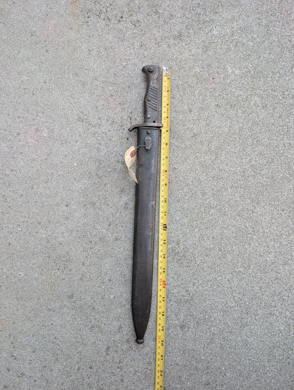 WWI German M1898/05 Ersatz Sawback “Butcher Blade” Bayonet with Scabbard