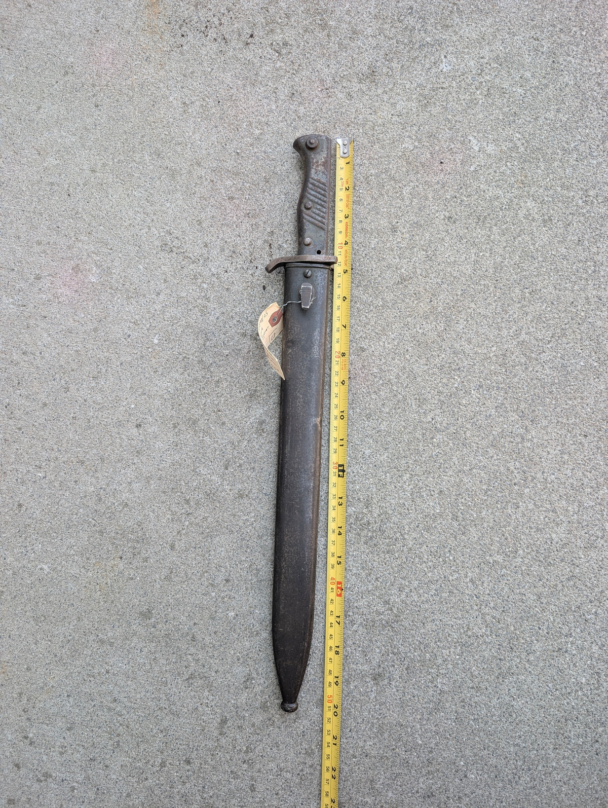 WWI German M1898/05 Ersatz Sawback “Butcher Blade” Bayonet with Scabbard