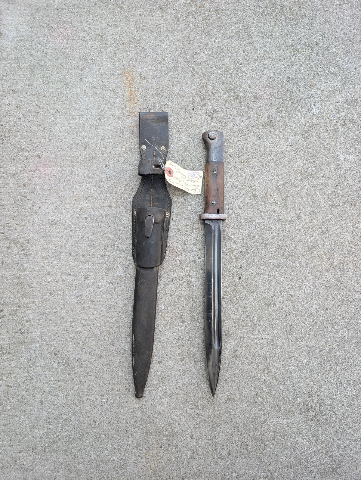 1935 German S84/98 III “G-Date” K98 Bayonet with Scabbard and Frog