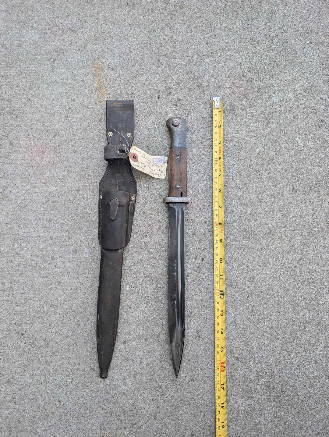 1935 German S84/98 III “G-Date” K98 Bayonet with Scabbard and Frog