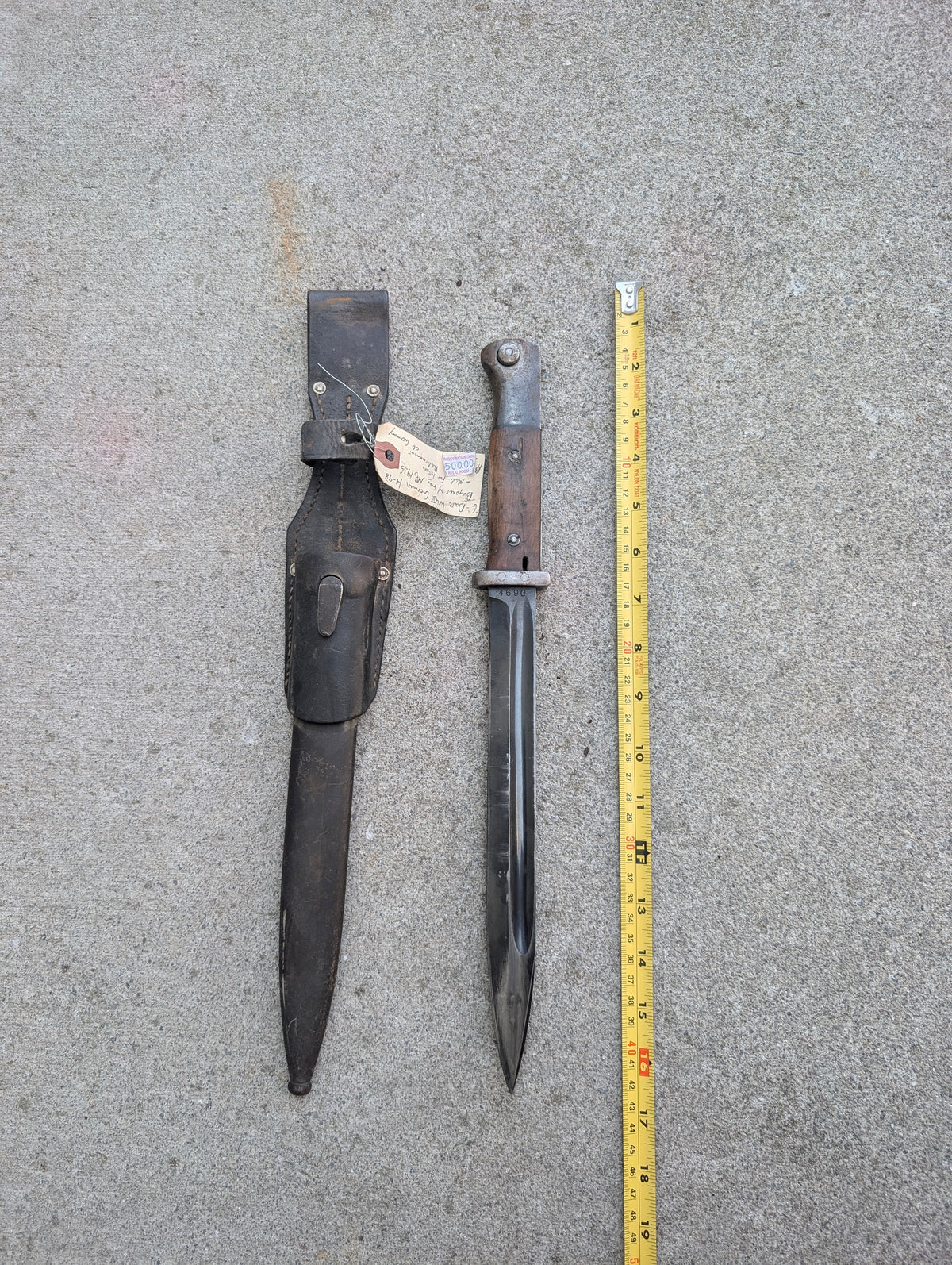 1935 German S84/98 III “G-Date” K98 Bayonet with Scabbard and Frog