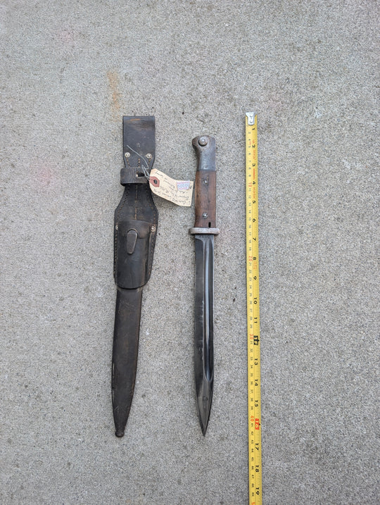 1935 German S84/98 III “G-Date” K98 Bayonet with Scabbard and Frog