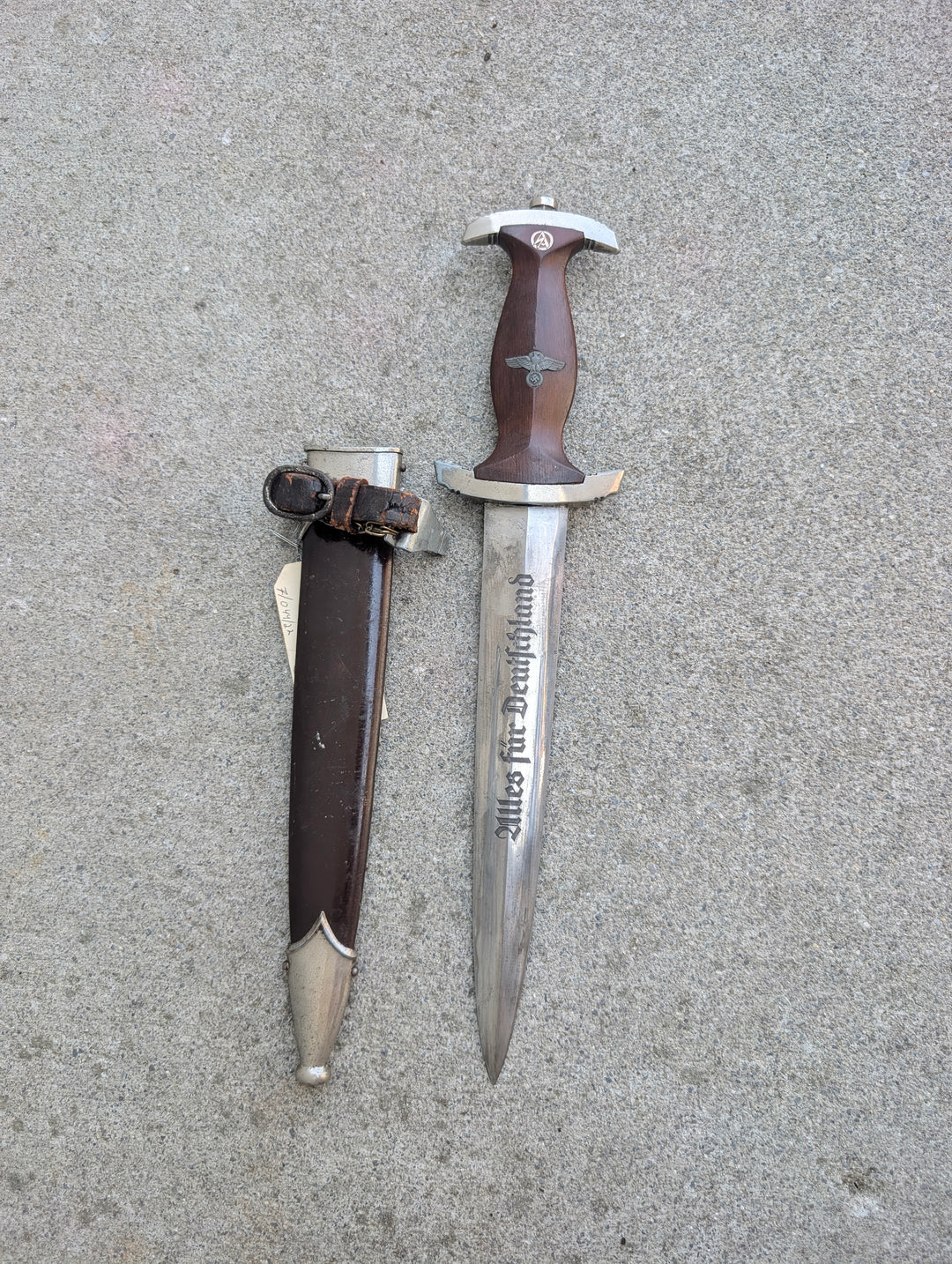 German SA Model 1933 Service Dagger with Scabbard and Hanger