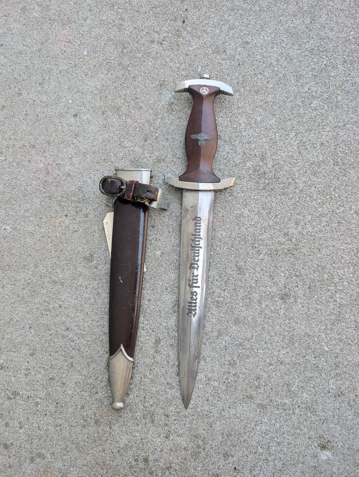 German SA Model 1933 Service Dagger with Scabbard and Hanger
