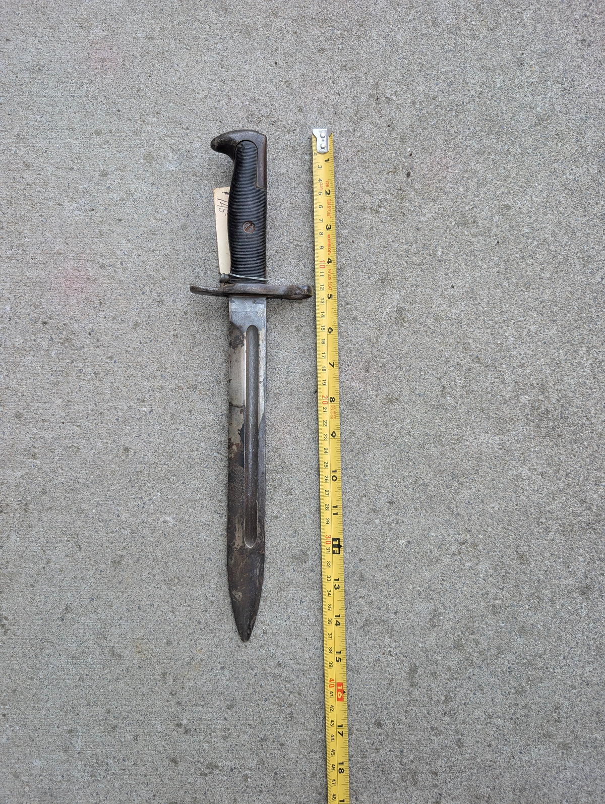 WWII-Era U.S. Garand Bayonet, Shortened or Modified Pattern – No Scabbard