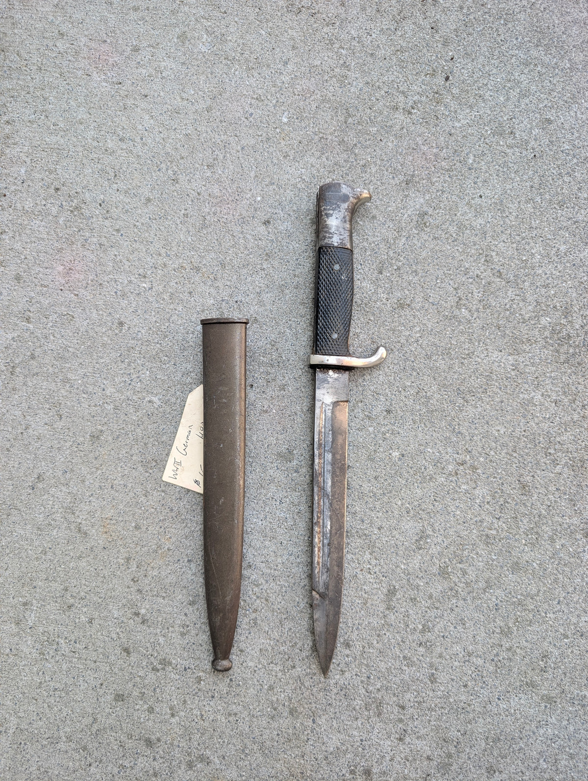 WWII-Era German KS98 Dress or Parade Bayonet with Scabbard