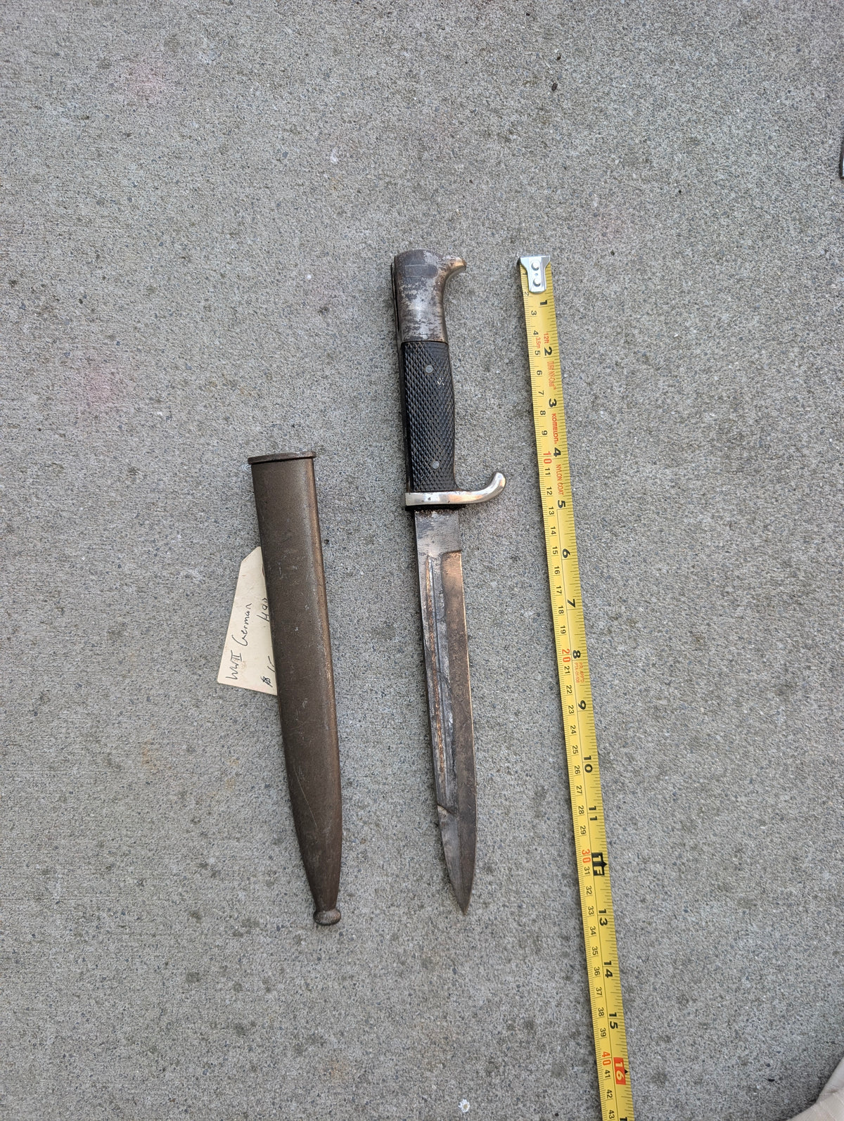 WWII-Era German KS98 Dress or Parade Bayonet with Scabbard