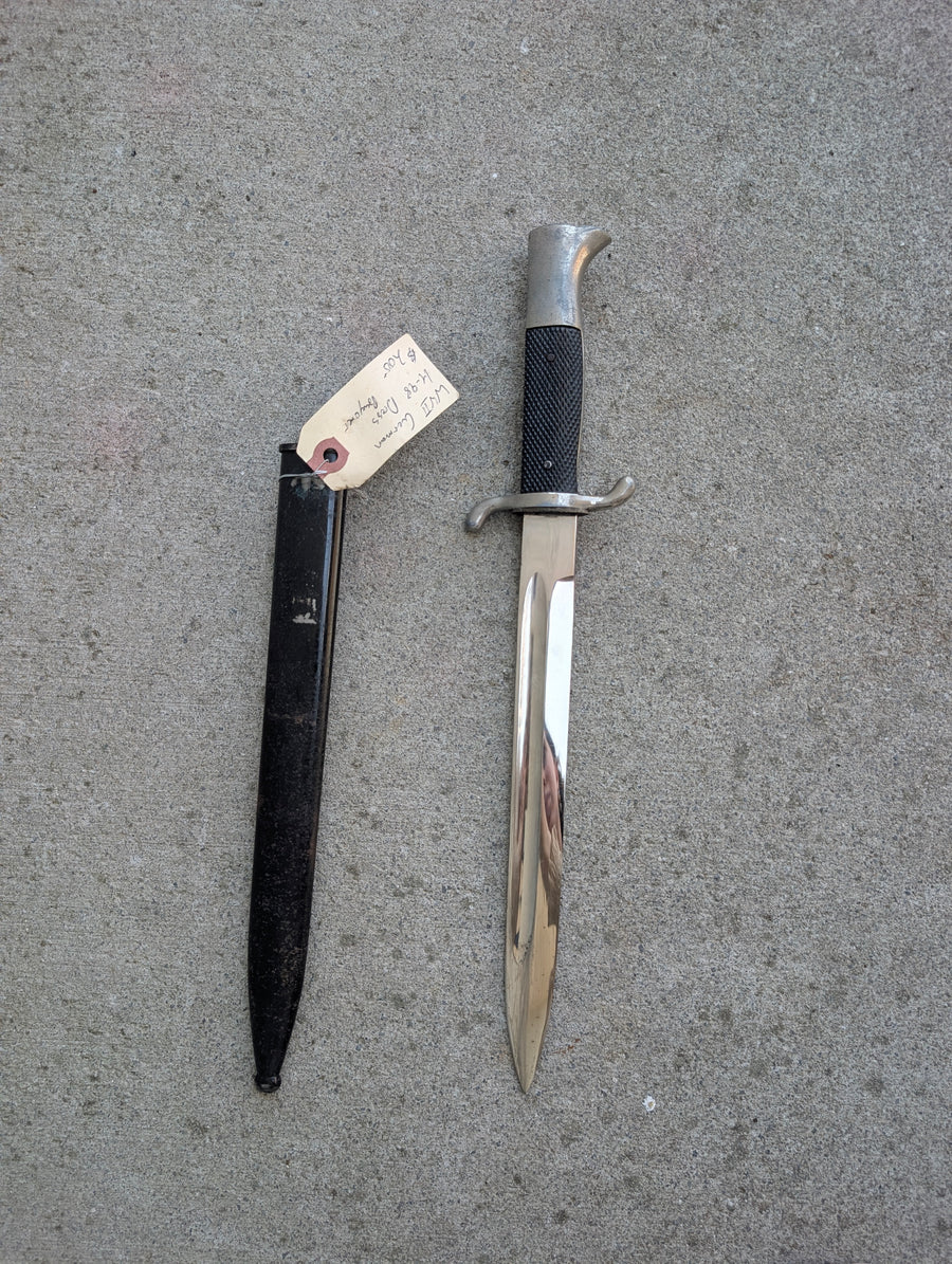 WWII-Era German KS98 Long Dress Bayonet with Scabbard