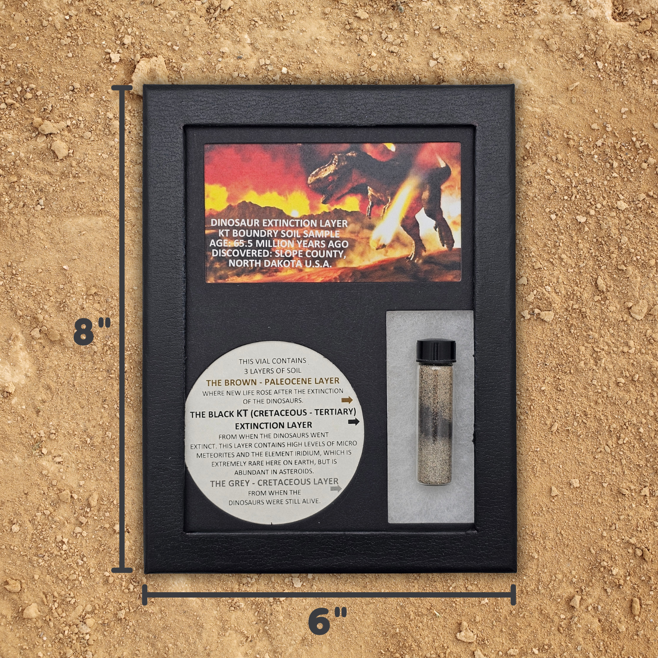 Dinosaur Extinction Layer Soil Sample Display Frame