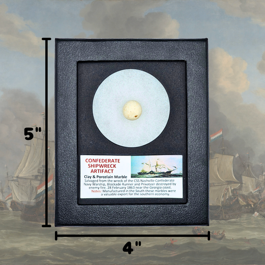 Konföderiertes Schiffswrack-Artefakt – Ton- & Porzellanmarmor