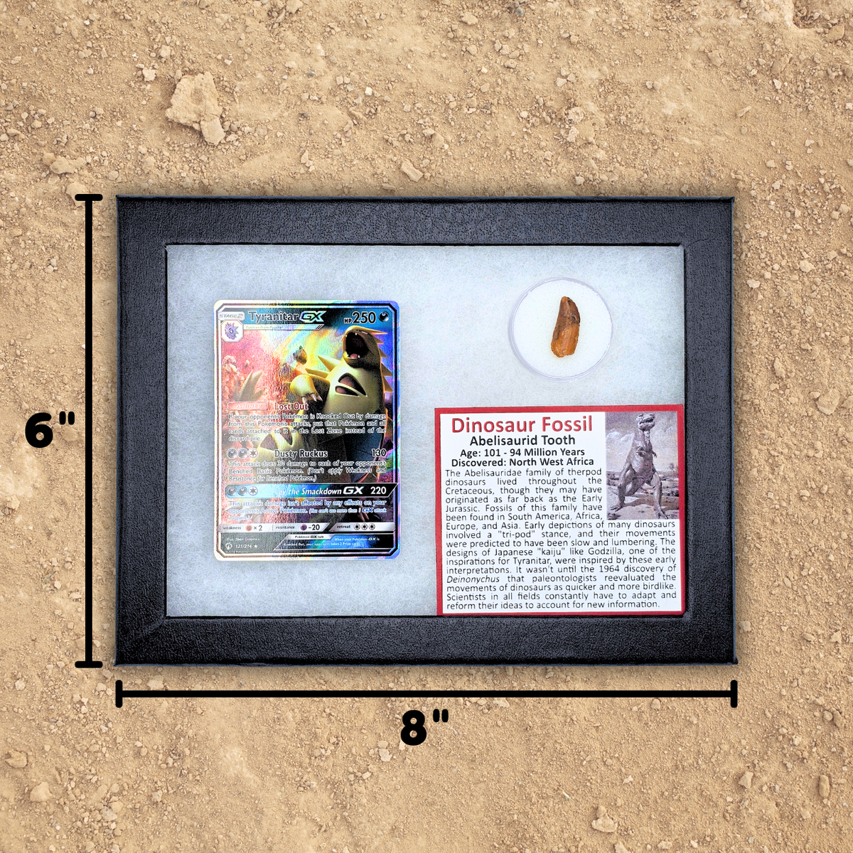 Pokémon Fossil Display - Tyranitar with Abelisaurid Tooth