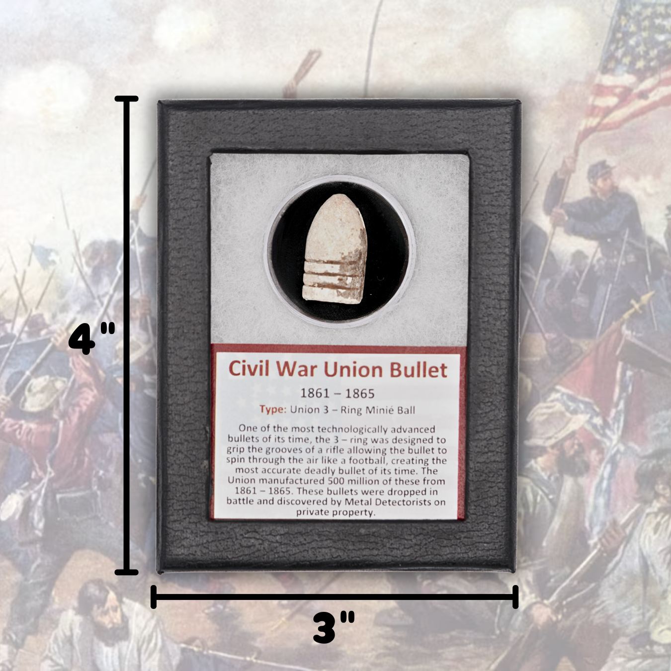 Civil War Union Bullet Display