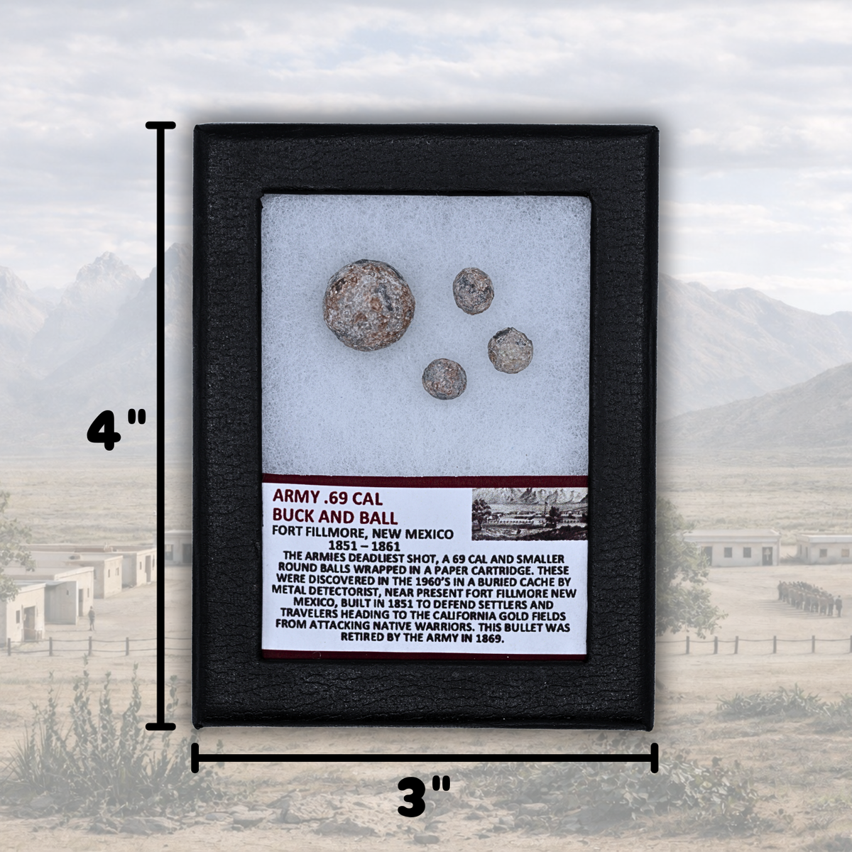 Army .69 Cal Buck and Ball Display