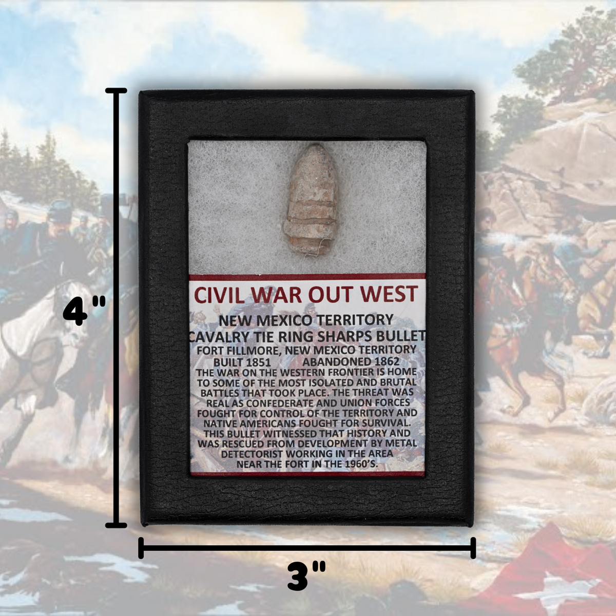 Civil War Out West Display - Cavalry Tie Ring Sharps Bullet