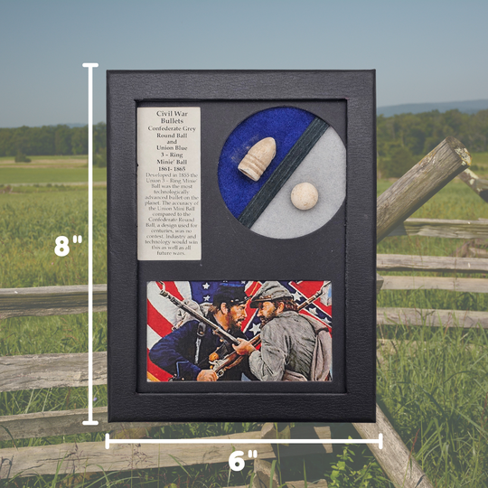 Civil War Bullet Display Frame