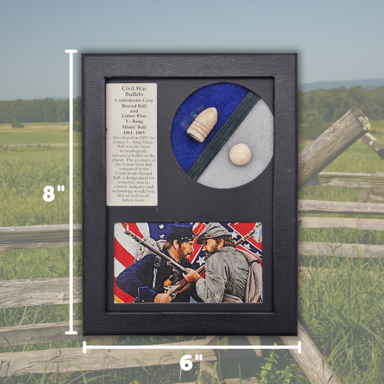 Civil War Bullet Display Frame