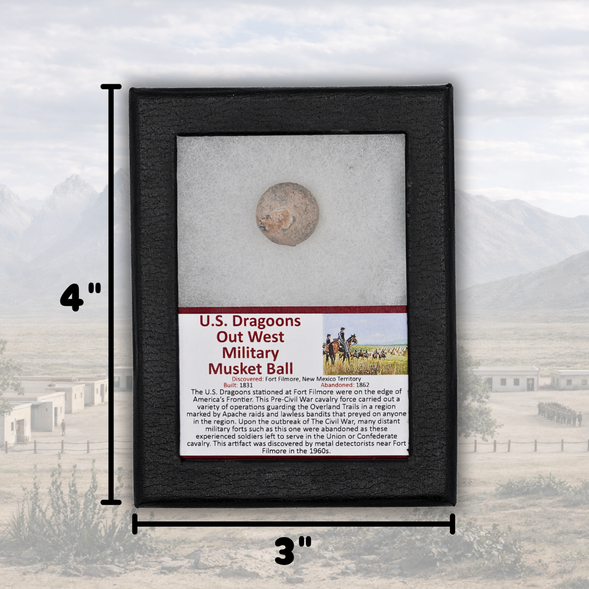 U.S. Dragoons Out West - Military Musket Ball Display