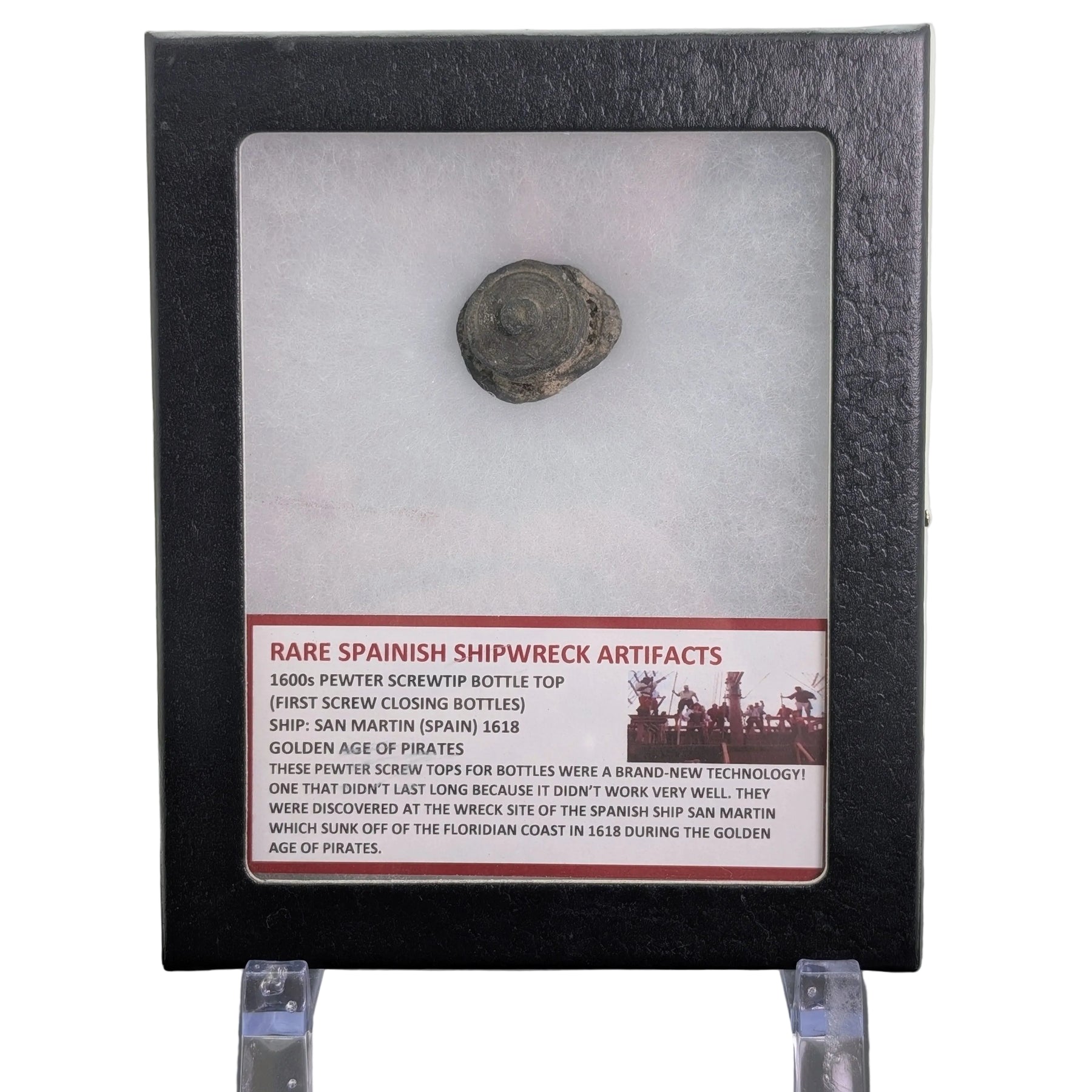 Rare Spanish Shipwreck Pewter Screw-Top Bottle Cap (c. 1600s) – San Martín Wreck, 1618