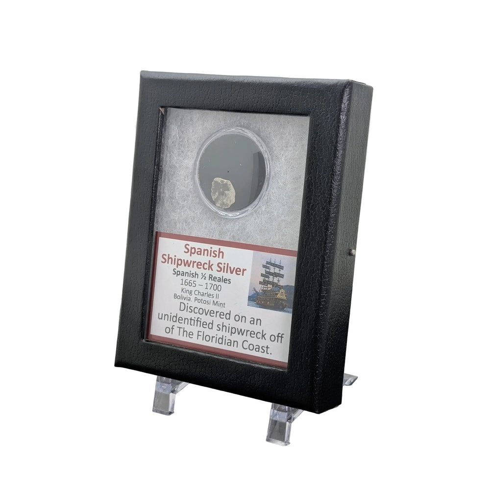 Spanische Schiffswrack-Silbermünze ½ Reales (1665–1700) – Münzstätte Potosí